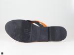 Ladies single strap durable tan slippers - 2