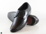 Men's formal leather black shoes - 4