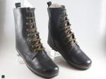 Lace up boot in black for ladies - 3