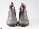 Nubuck shoes in grey with toe design - 6