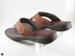 Men's comfort Tan leather Slippers - 2