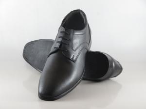 Formal black leather shoes