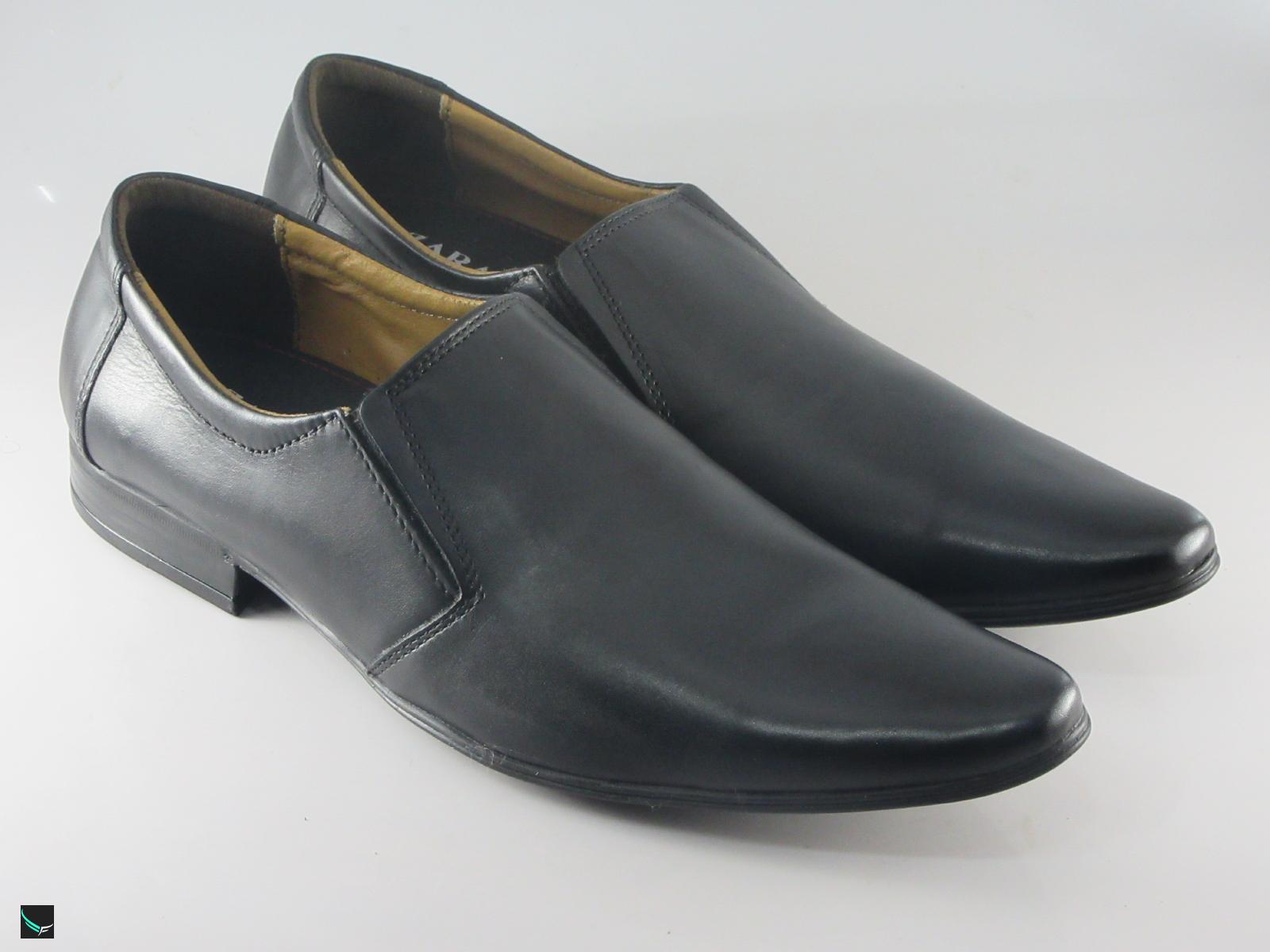 Black Pointed Plain Toe Shoes For Men - 2064 - Leather Collections On Frostfreak.com