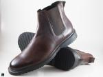 Men's leather trendy boots shoes - 3