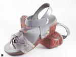 Flower piece on sandal in grey - 1