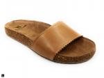 Smooth Leather slide in Tan - 5