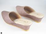 Ethnic wear shoe type sandals for ladies for occasion wear in violet - 2