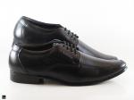 Men's formal leather black shoes - 5