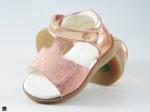 Nubuck printed sandals for kids in pink - 3