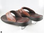 Hand made brown Leather Slippers - 2