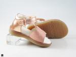 Nubuck printed sandals for kids in pink - 5