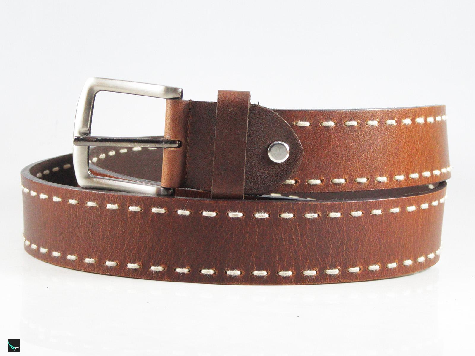 Durable Brown Leather Belt - 4348 - Leather Collections On Frostfreak.com