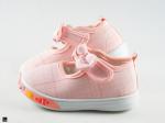 Bow type designed shoes for kids in light pink - 1
