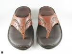 Hand made brown Leather Slippers - 4