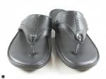 Genuine Black leather chappal for mens - 4