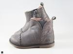 Nubuck shoes in grey with toe design - 2