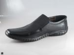 Men's black formal loafers shoes - 1