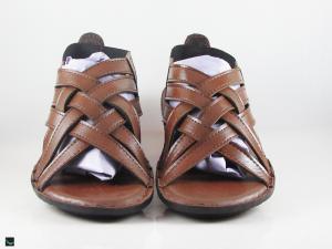 Brown windowed daily use sandals