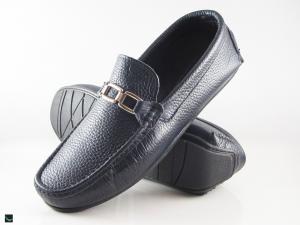 Rich Black double knot buckled driving shoes