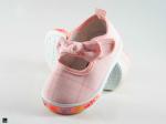Bow type designed shoes for kids in light pink - 4