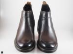 Men's leather brown trendy boots shoes - 5
