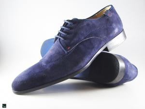 Rich blue suede casual wear for denims