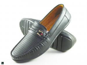 Drive in Loafers with buckle on Toe for big men in Black