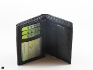 Men's genuine leather black wallet