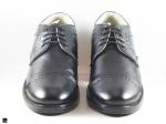 Black leather office shoes for men - 3