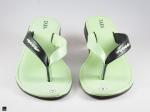 Leather slipper for ladies in green - 3