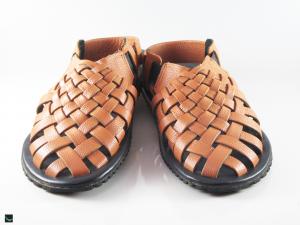 Leather Mesh sandals for men