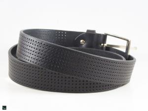 Men's leather belt in black