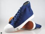 Casual blue sneakers with trendy sport finish - 1