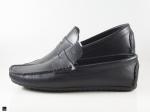 Black saddle driving shoes - 5