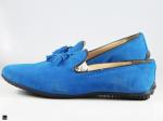 Sky Blue ethnic wear suede casual shoes - 4
