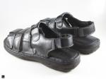 Black comfortable  slippers  in leathers - 2
