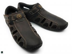 Mens slipper shoes In Brown Oil-Pullup