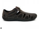 Mens slipper shoes In Brown Oil-Pullup - 4