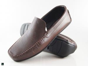 Stylish Perforated brown driving shoes