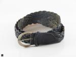 Men's leather braided belt - 1
