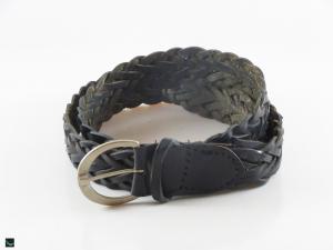 Men's leather braided belt