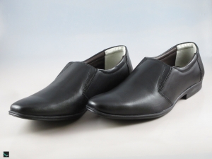 Men's black formal slip-on shoes