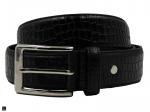 Croc Printed Leather Belt - 1