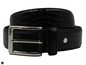 Croc Printed Leather Belt
