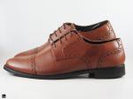 Brown formal office shoes - 5