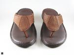 Men's comfort Tan leather Slippers - 4