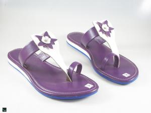 Floral design in strap for ladies in violet