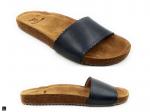 Smooth Leather slide in Navy - 5