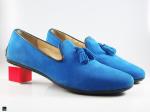 Sky Blue ethnic wear suede casual shoes - 2