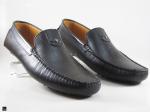 Stylish black softy loafer with black button sole - 1